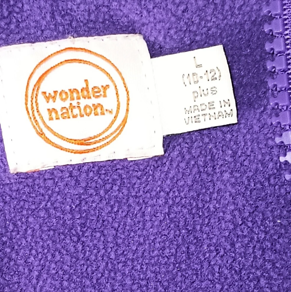 Kids Wonder‎ Nation Purple Unicorn Windbreaker L (10-12) Plus